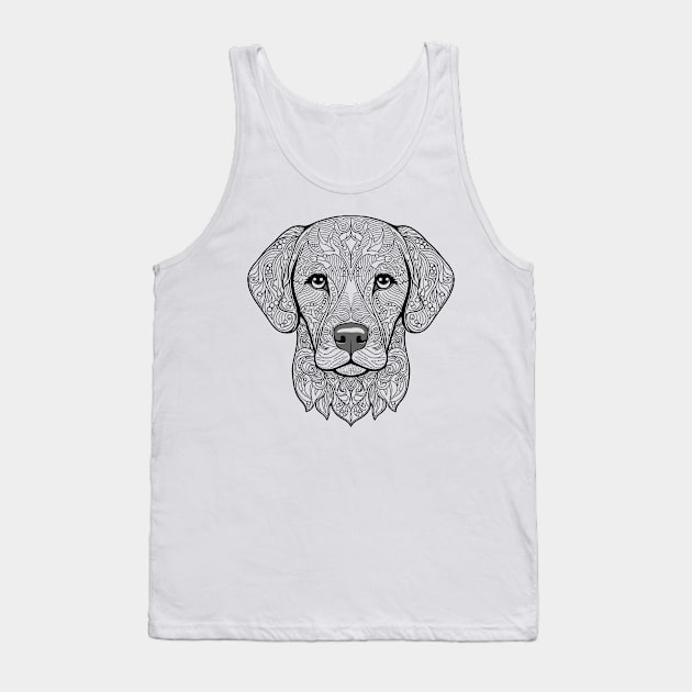 Labrador head mandala Tank Top by RosaliArt